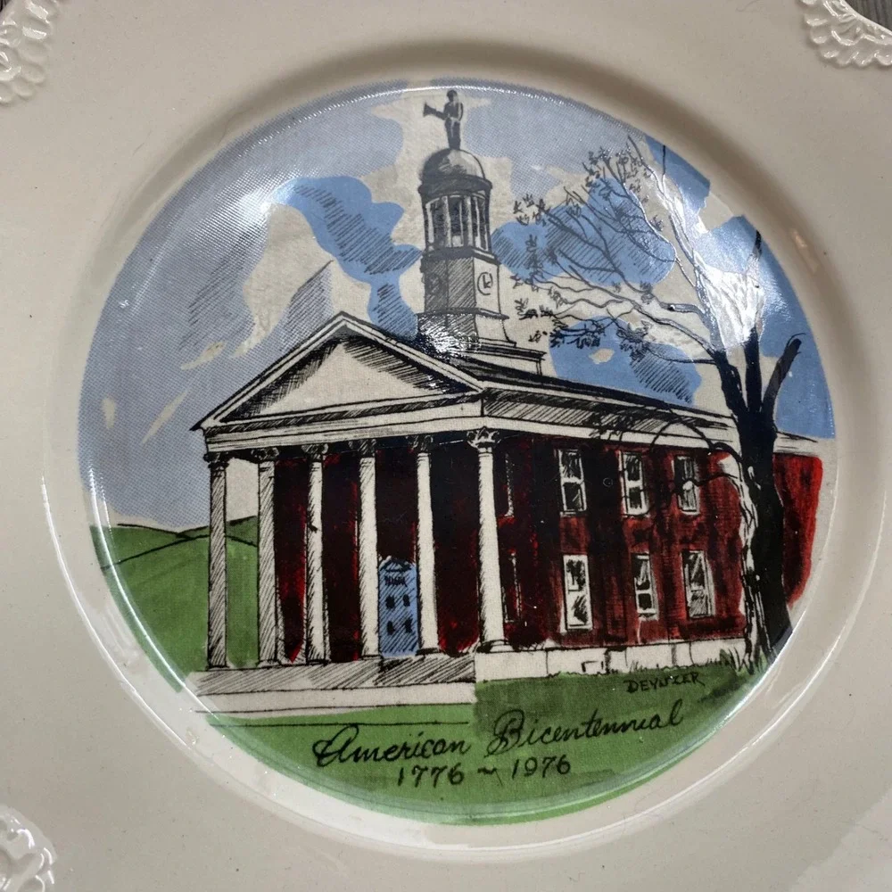 Vintage Greene County Courthouse American Bicentennial Collector Plate 1776-1976